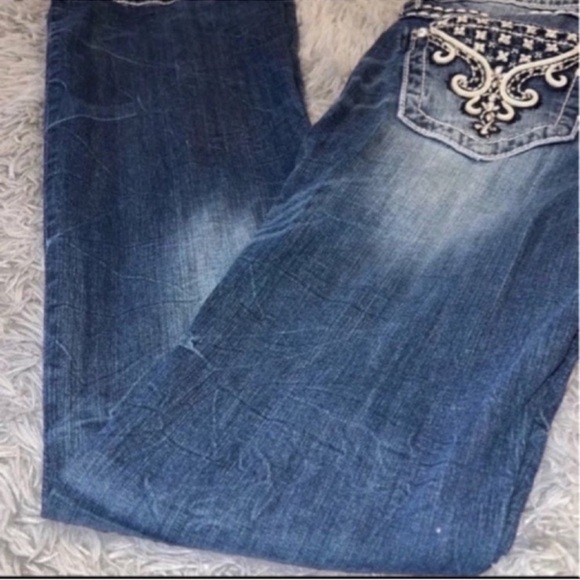 Like New!! Miss Me Jeans Signature Rise Boot Cut Size 27 - Picture 2 of 11